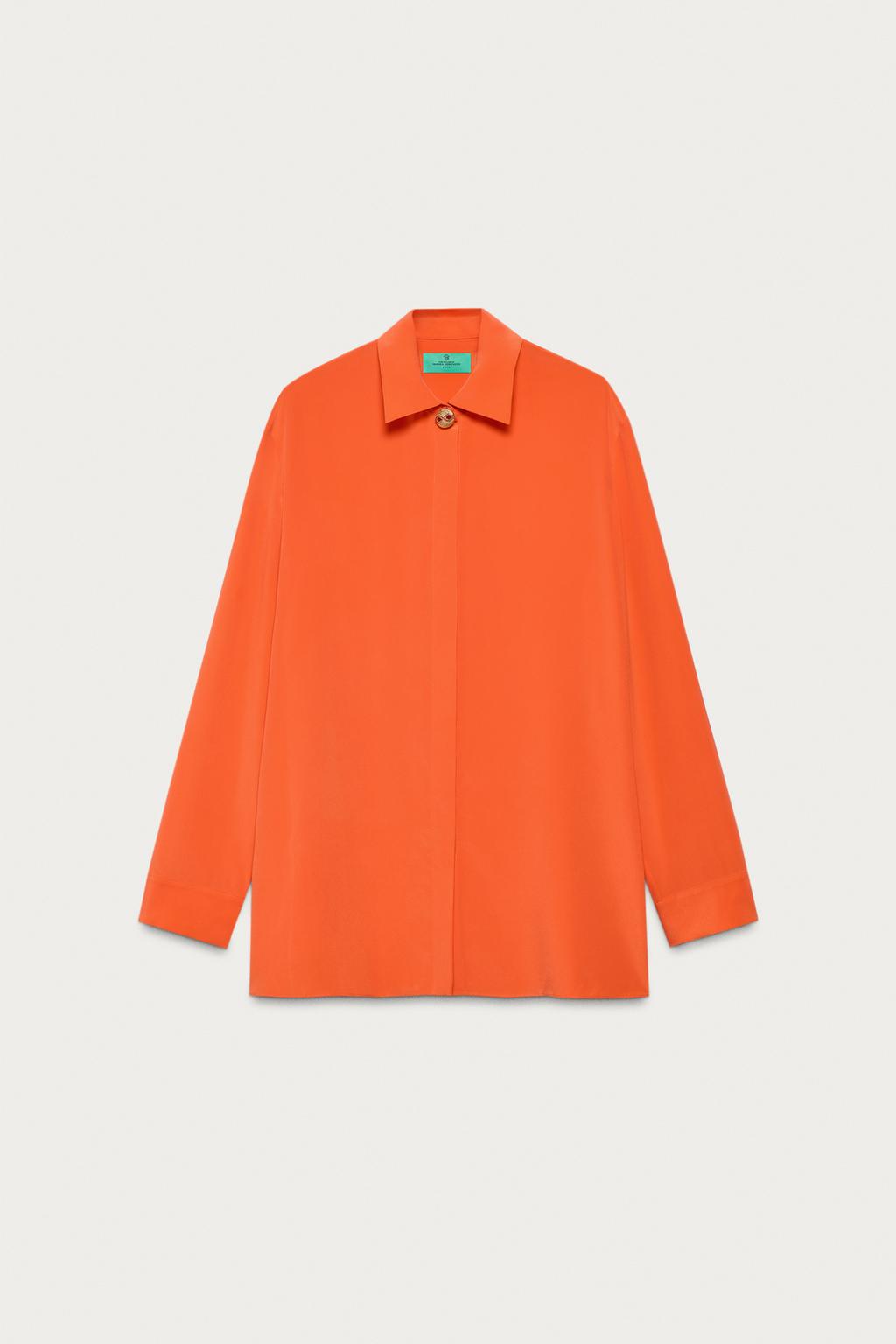 Рубашка marisa berenson x zara из 100% шелка