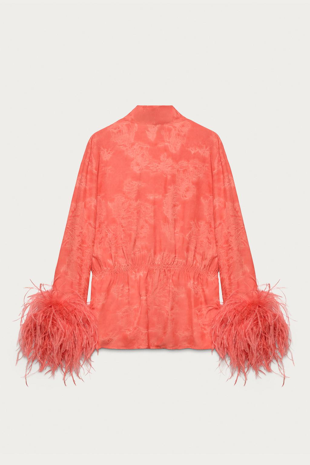 Рубашка с перьями marisa berenson x zara