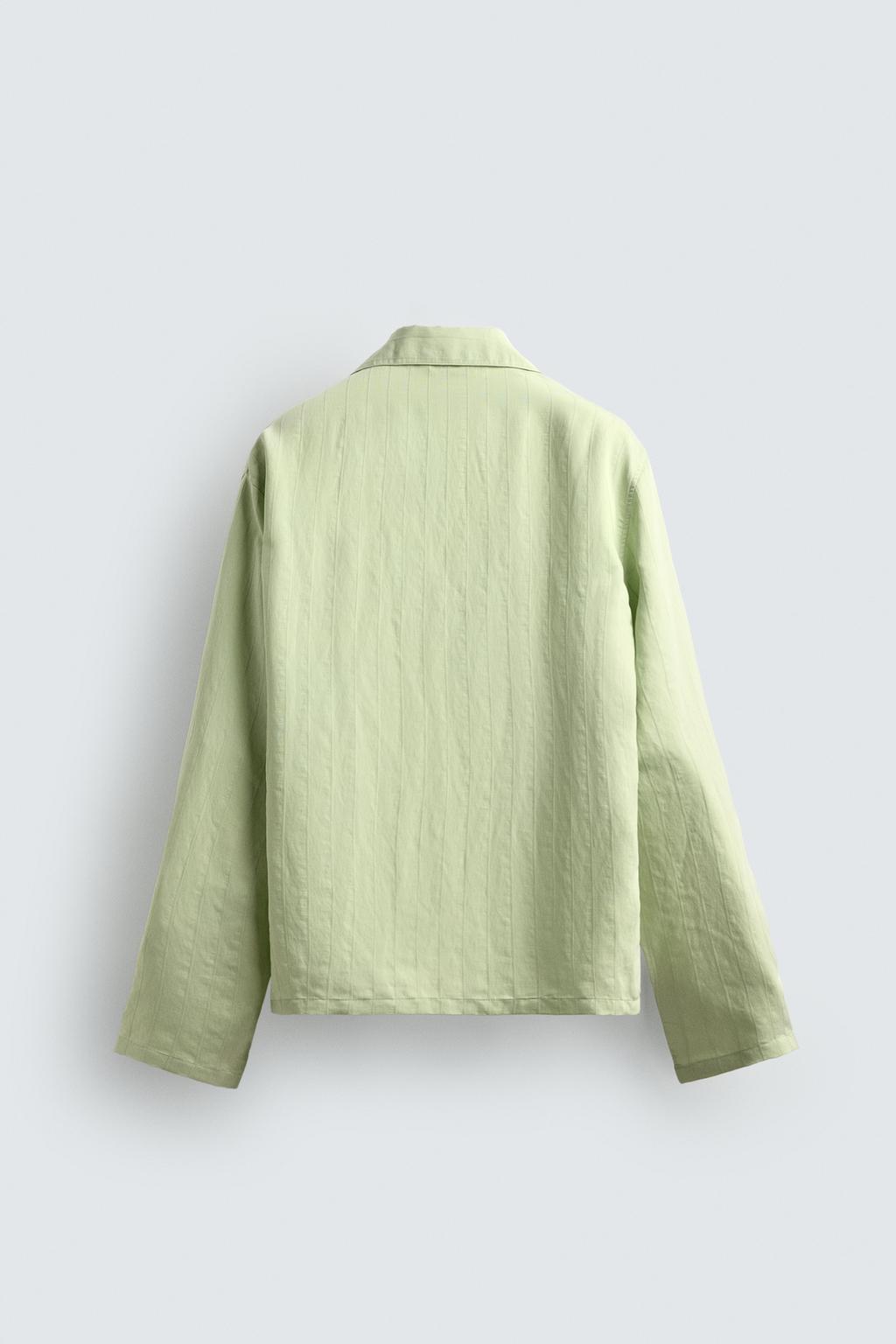 РУБАШКА RELAXED FIT ИЗ СТРУЯЩЕЙСЯ ТКАНИ С НЕРАВНОМЕРНЫМ ЭФФЕКТОМ