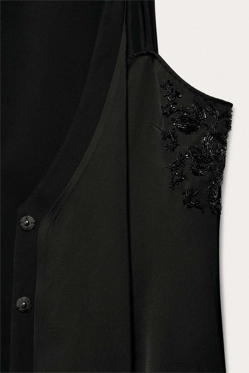 Короткое платье с бусинами marisa berenson x zara