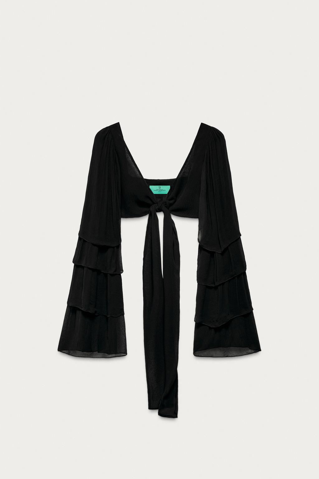 Топ marisa berenson x zara с рюшами