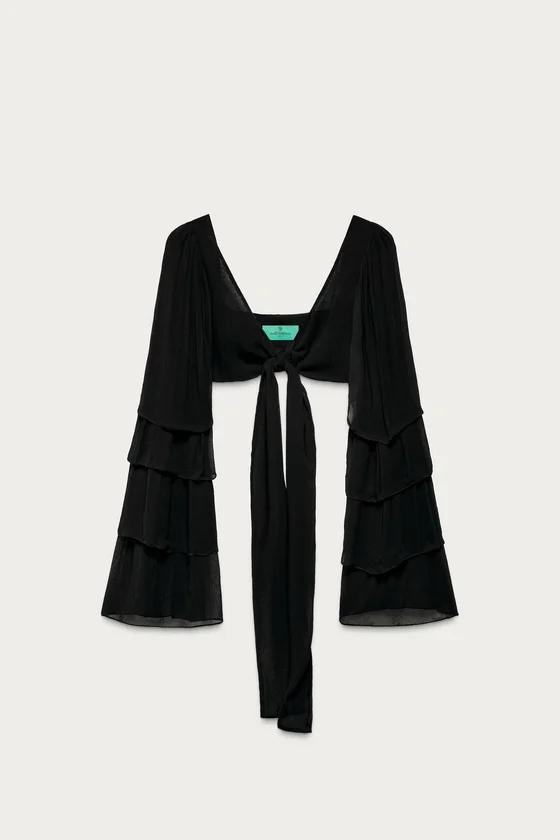 Топ marisa berenson x zara с рюшами