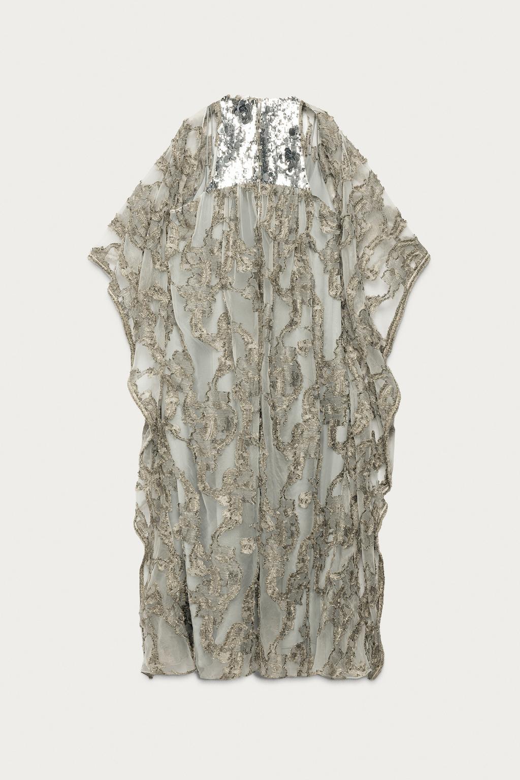 Платье-туника с жаккардом и пайетками marisa berenson x zara