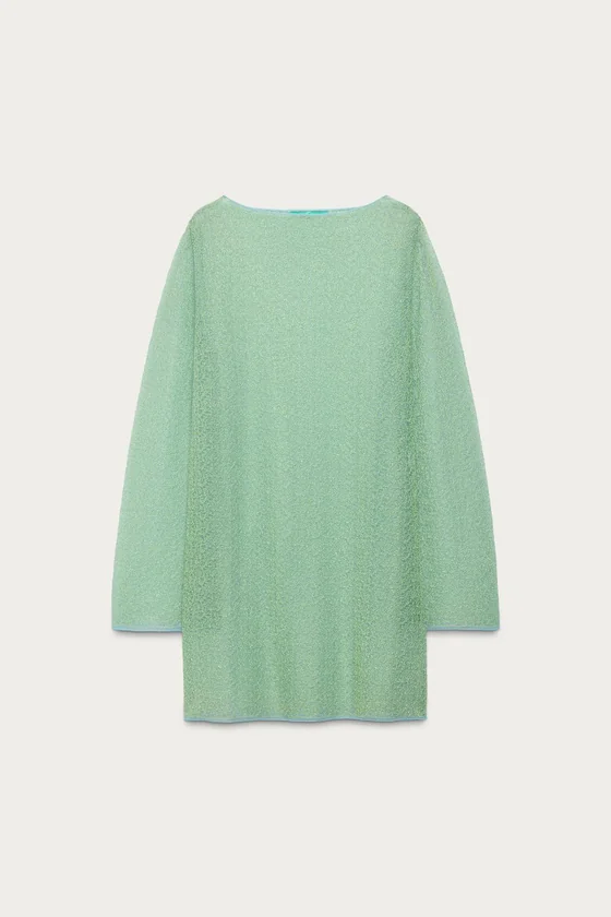 Полупрозрачное трикотажное платье marisa berenson x zara