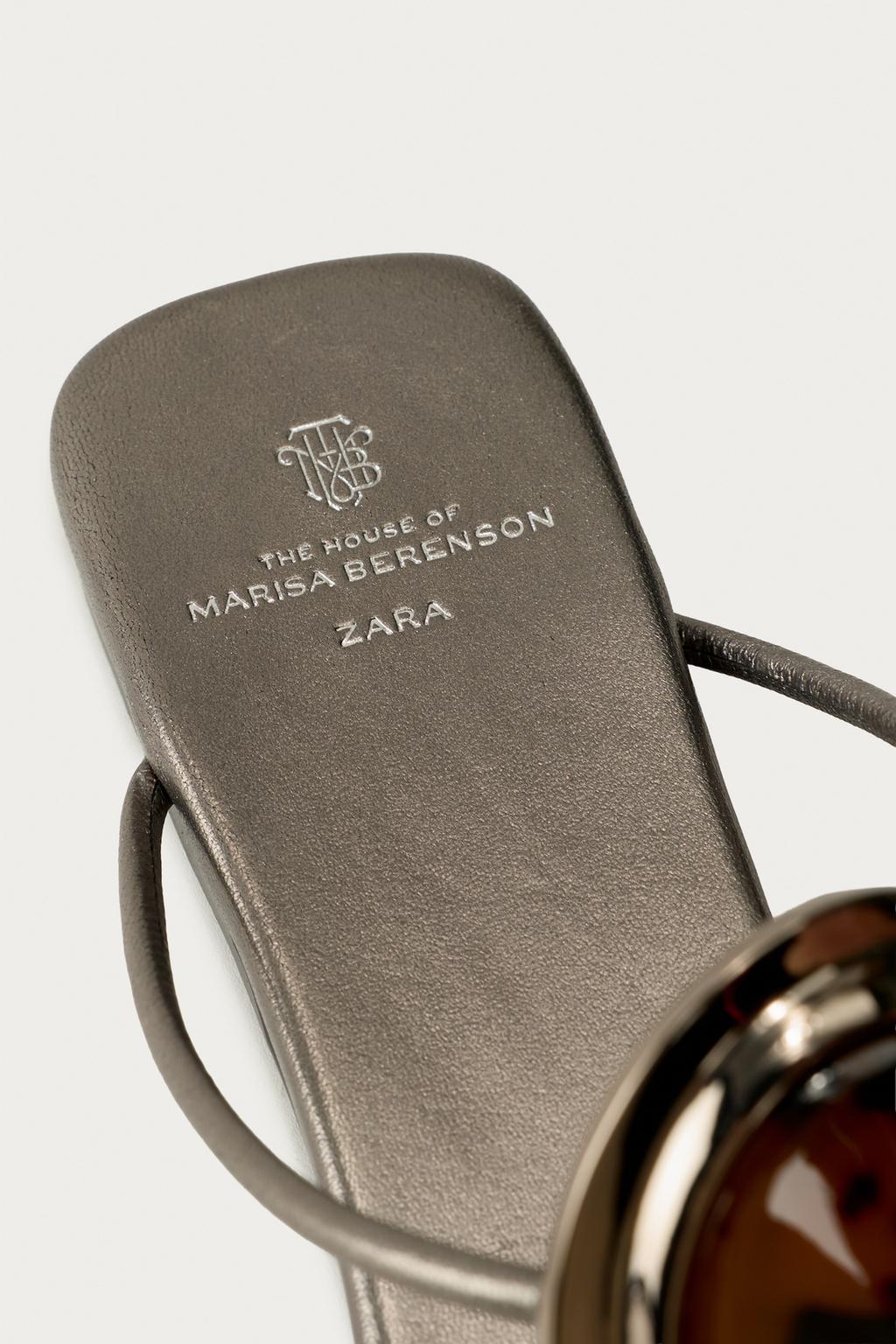 Плоские кожаные сандалии marisa berenson x zara