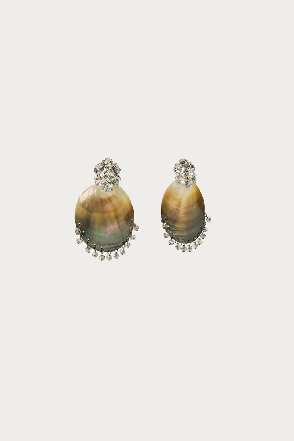 Серьги с ракушками marisa berenson x zara