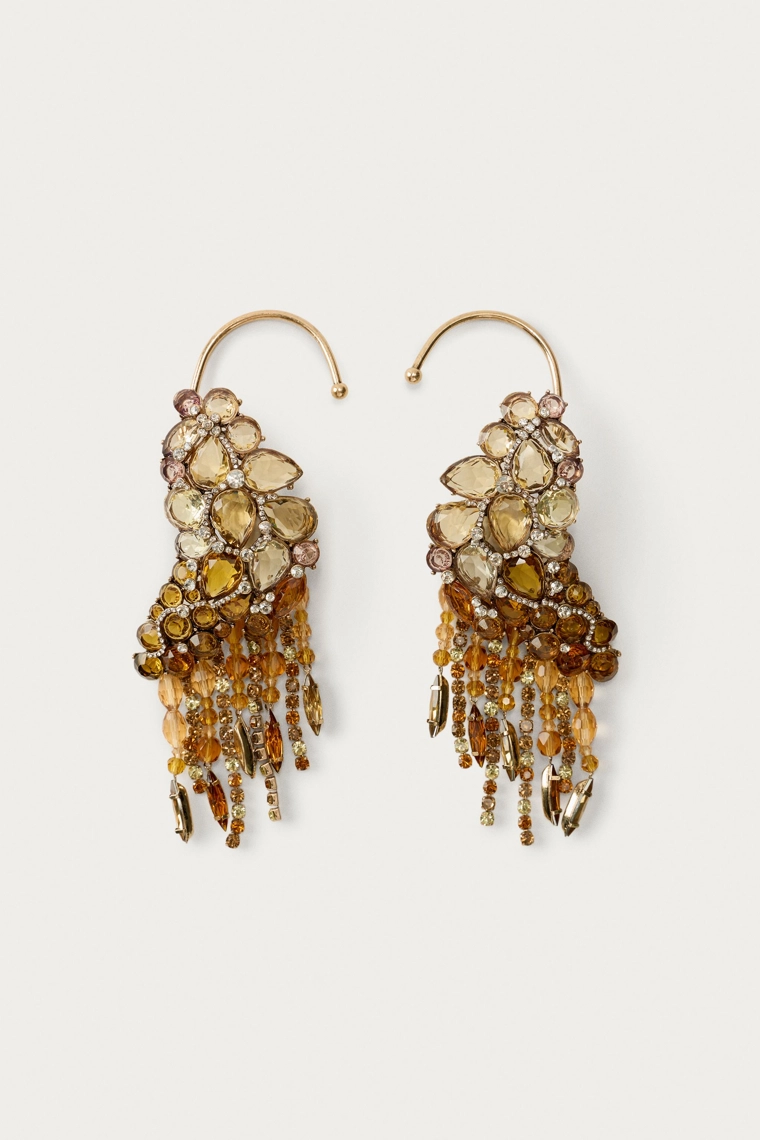 Серьги с цветными камнями marisa berenson x zara