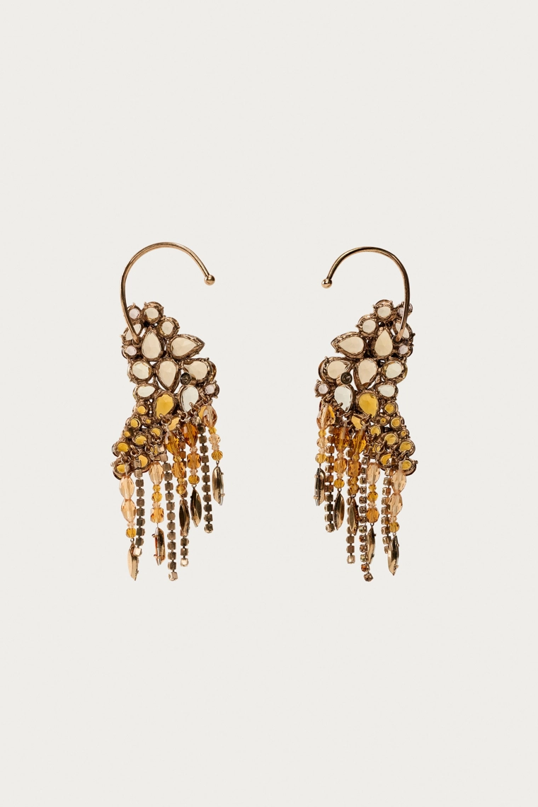 Серьги с цветными камнями marisa berenson x zara