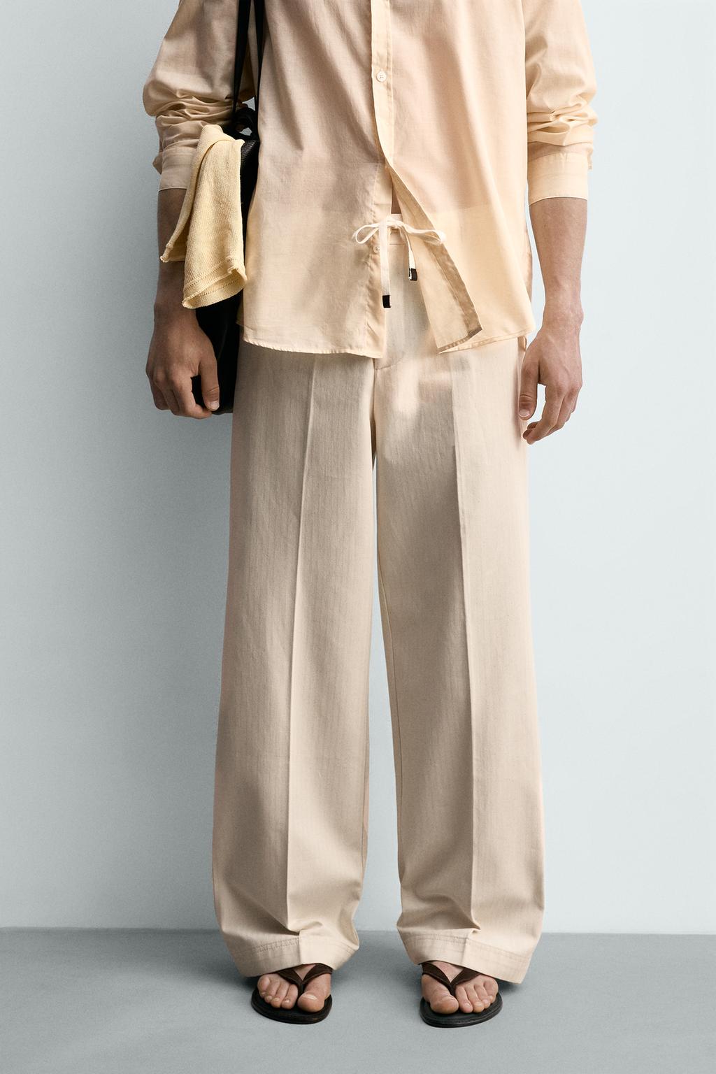 БРЮКИ STRAIGHT FIT В ЕЛОЧКУ