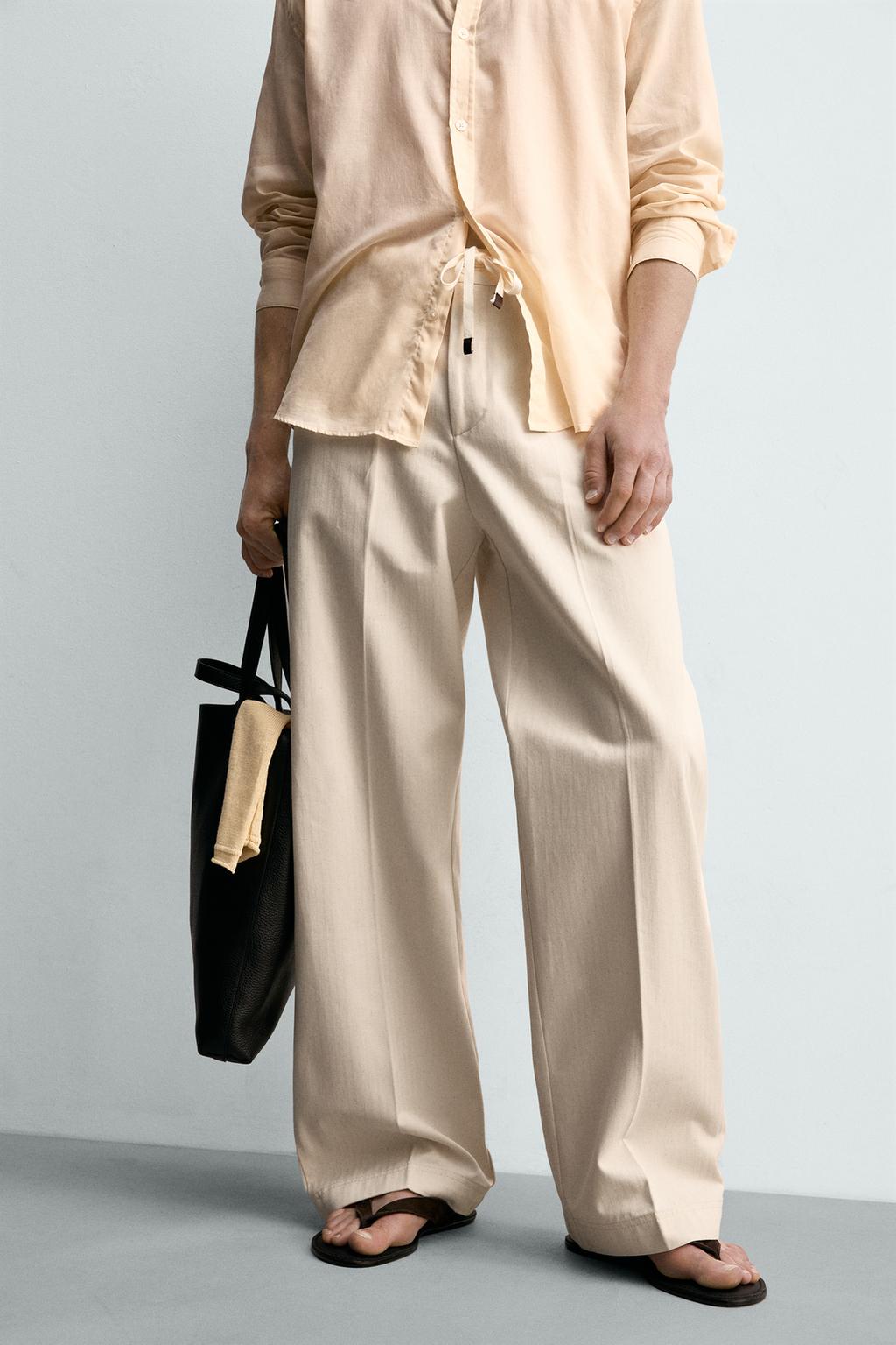 БРЮКИ STRAIGHT FIT В ЕЛОЧКУ