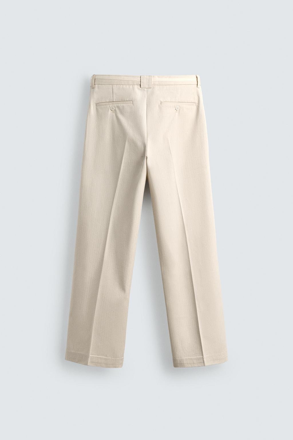 БРЮКИ STRAIGHT FIT В ЕЛОЧКУ