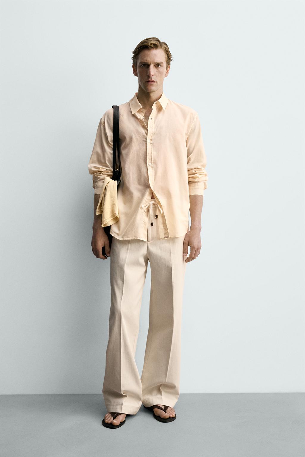 БРЮКИ STRAIGHT FIT В ЕЛОЧКУ