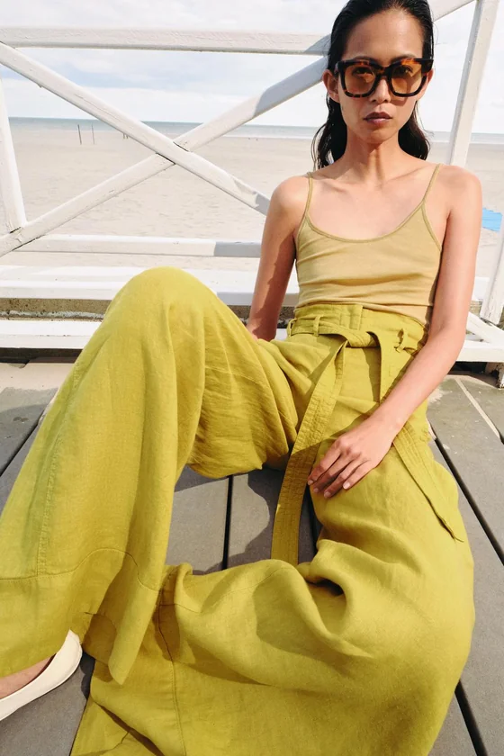 БРЮКИ ИЗ 100% ЛЬНА — коллекция Zara «ZW»
