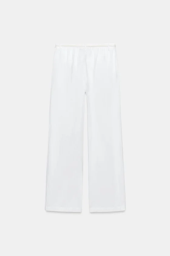 БРЮКИ ИЗ СМЕСОВОГО ЛЬНА — коллекция Zara «ZW»