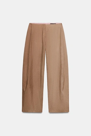 Брюки баллон из смесового льна — коллекция Zara «Zw»- Заказать в России