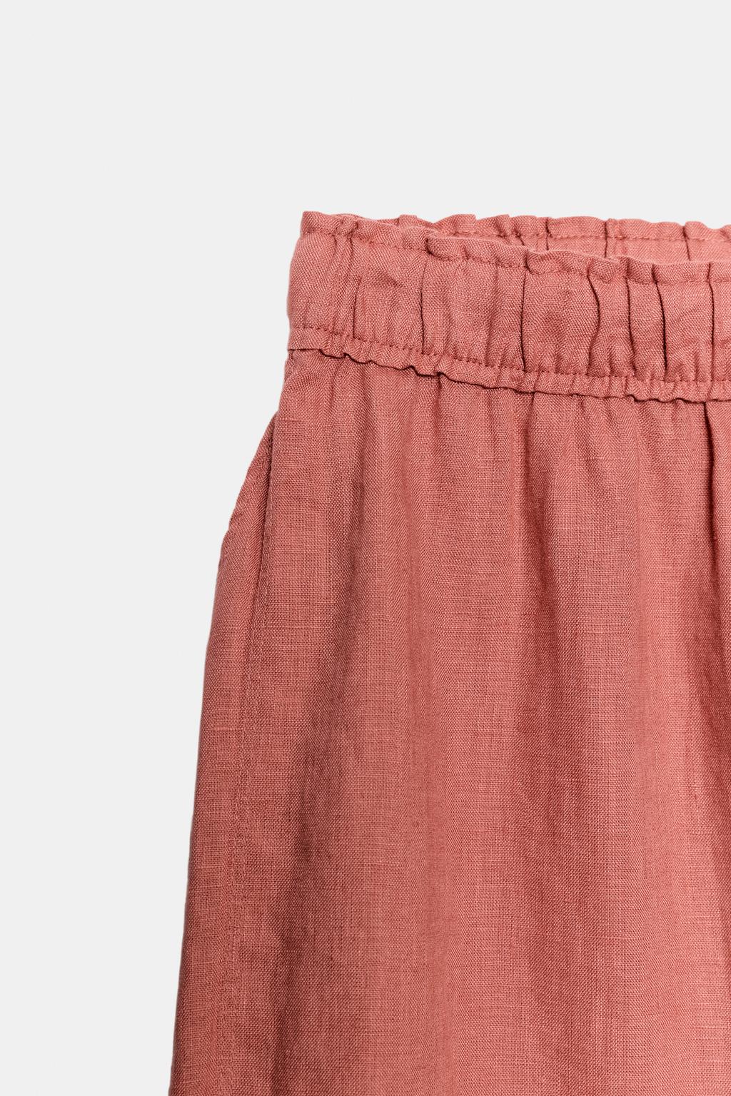БРЮКИ ИЗ 100% ЛЬНА С РАЗРЕЗАМИ — ZW COLLECTION