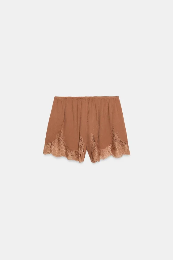 КРУЖЕВНЫЕ ШОРТЫ — коллекция Zara «ZW»