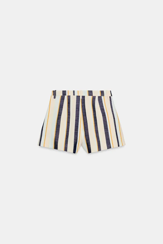 ШОРТЫ В ПОЛОСКУ СО СКЛАДКАМИ — коллекция Zara «ZW»