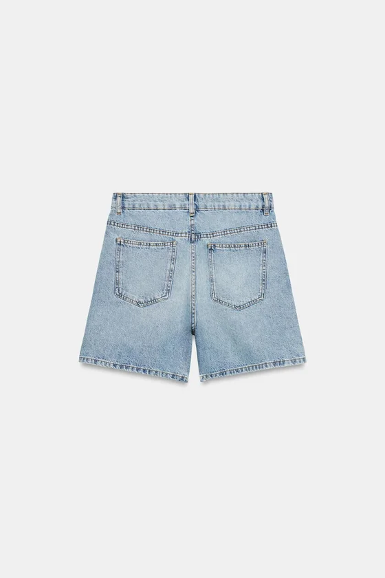 ДЕНИМОВЫЕ ШОРТЫ С ВЫСОКОЙ ПОСАДКОЙ — коллекция Zara «ZW»