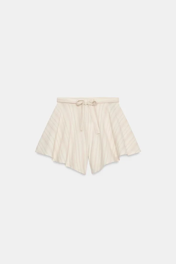 ШОРТЫ В ПОЛОСКУ СО СКЛАДКАМИ — коллекция Zara «ZW»