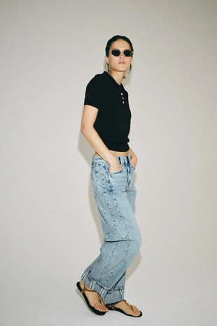 Джинсы -Fit с низкой посадкой — коллекция Zara «Zw»- Заказать в России