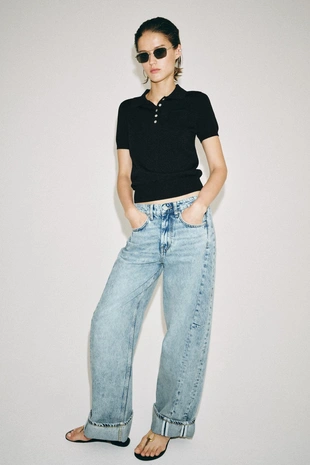 Джинсы -Fit с низкой посадкой — коллекция Zara «Zw»- Заказать в России
