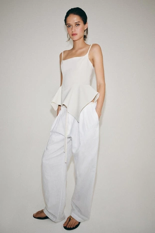 Топ с баской — коллекция Zara «Zw»- Заказать в России