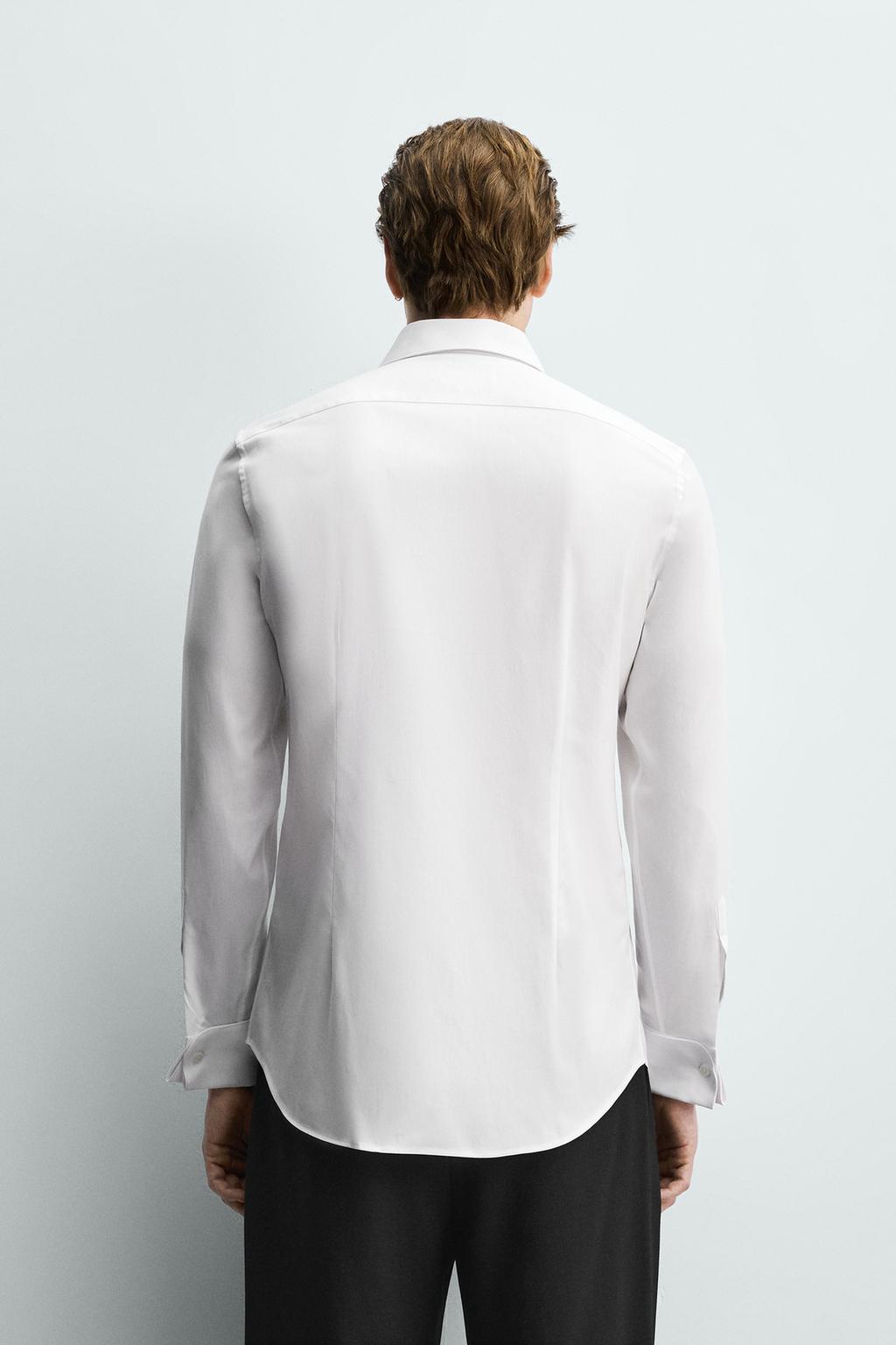 РУБАШКА SLIM FIT С ДВОЙНЫМИ МАНЖЕТАМИ