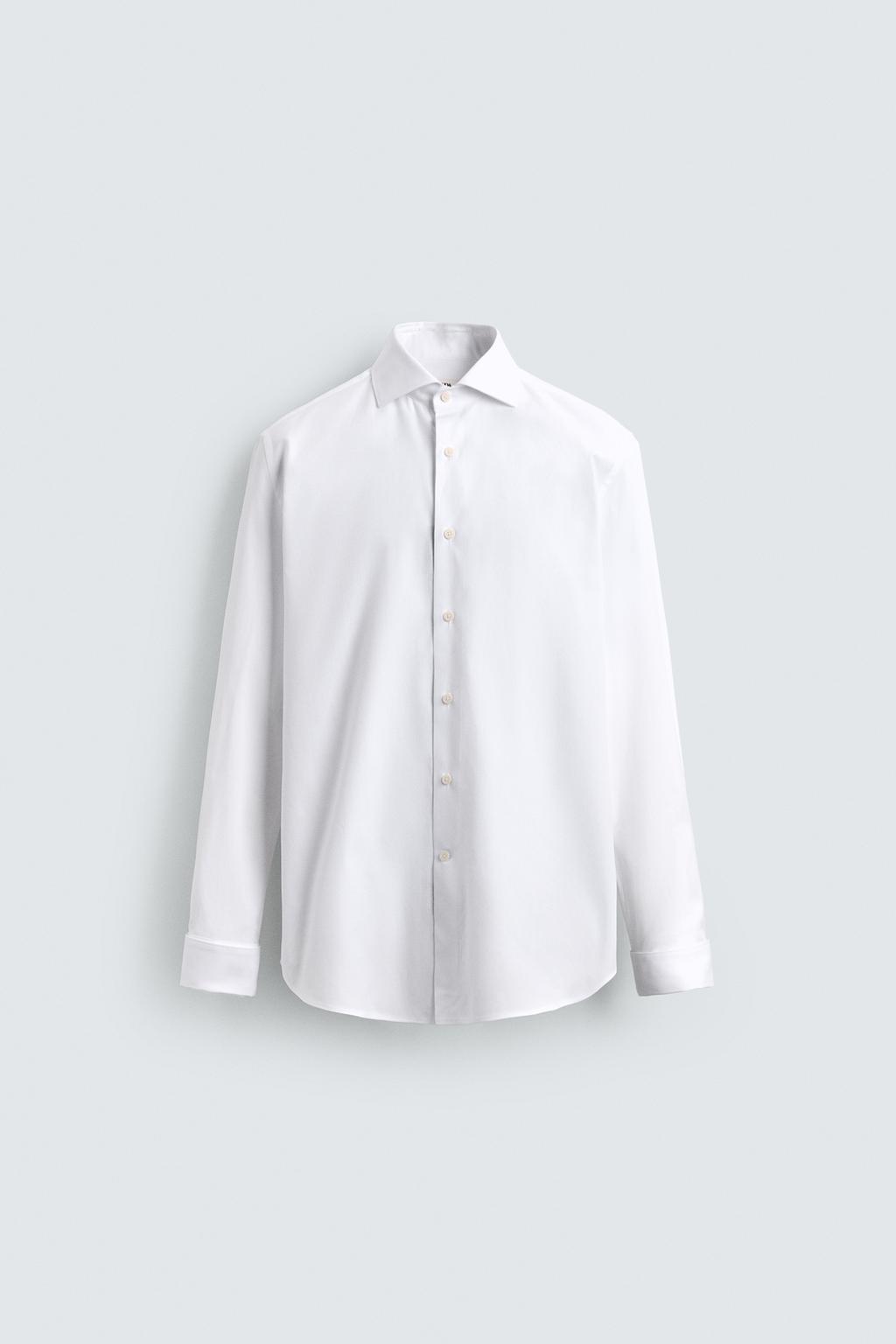 РУБАШКА SLIM FIT С ДВОЙНЫМИ МАНЖЕТАМИ