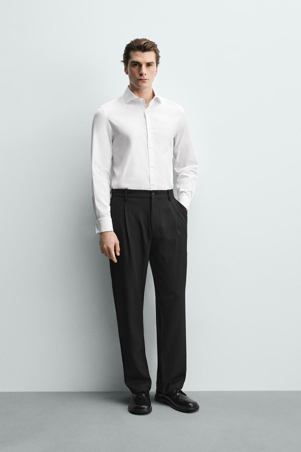 РУБАШКА SLIM FIT С ДВОЙНЫМИ МАНЖЕТАМИ
