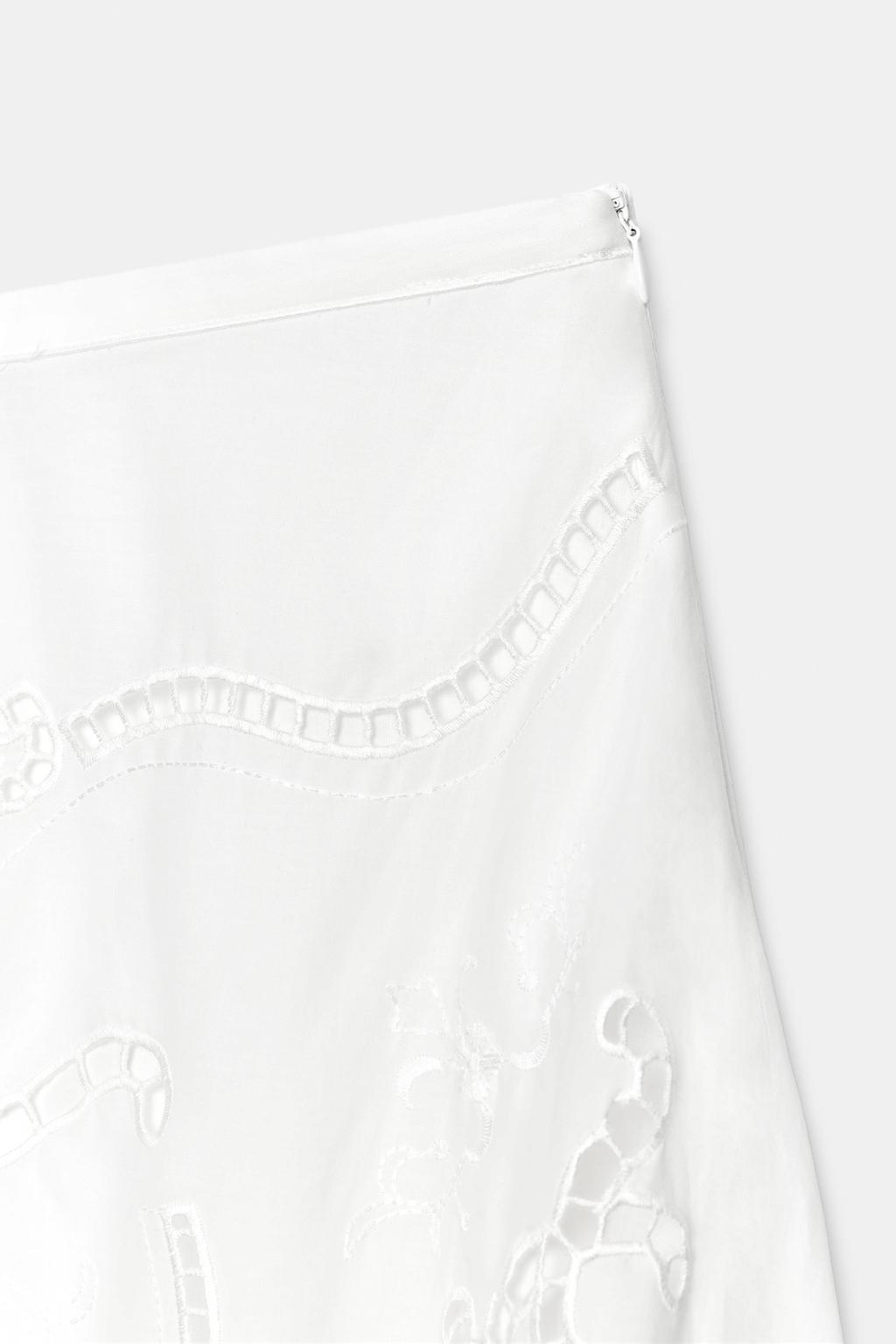 ЮБКА АСИММЕТРИЧНОГО КРОЯ С ВЫШИВКОЙ — коллекция Zara «ZW»