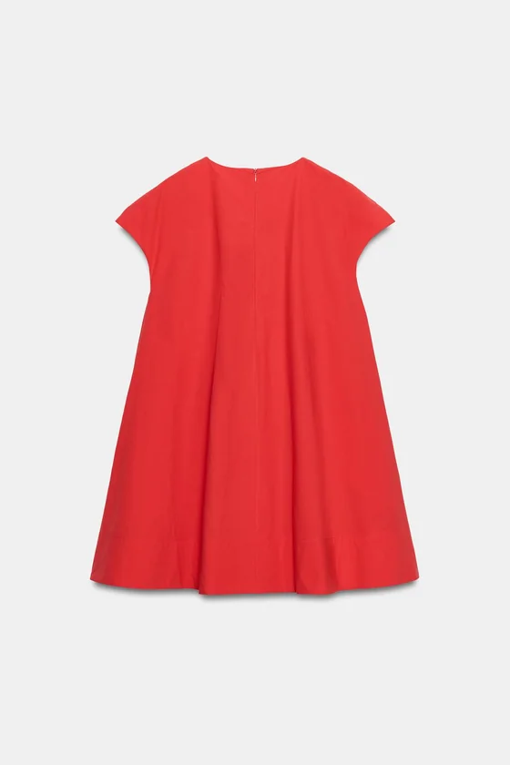 КОРОТКОЕ ПЛАТЬЕ ИЗ ПОПЛИНА — коллекция Zara «ZW»
