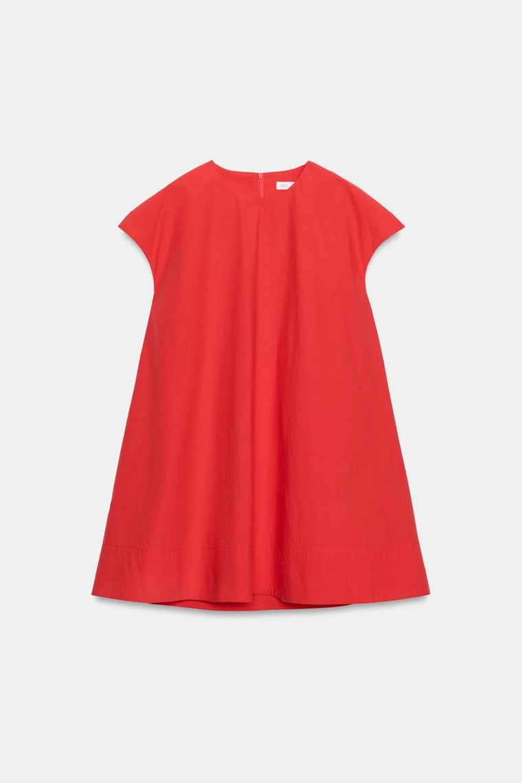 КОРОТКОЕ ПЛАТЬЕ ИЗ ПОПЛИНА — коллекция Zara «ZW»