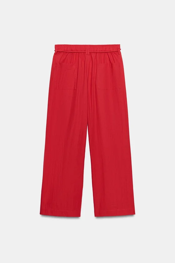БРЮКИ ИЗ ПОПЛИНА — коллекция Zara «ZW»