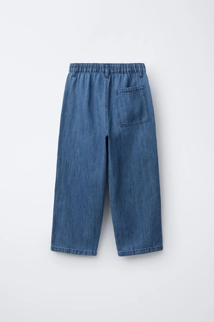 Джинсы Wide Leg из хлопка и льна- Заказать в России