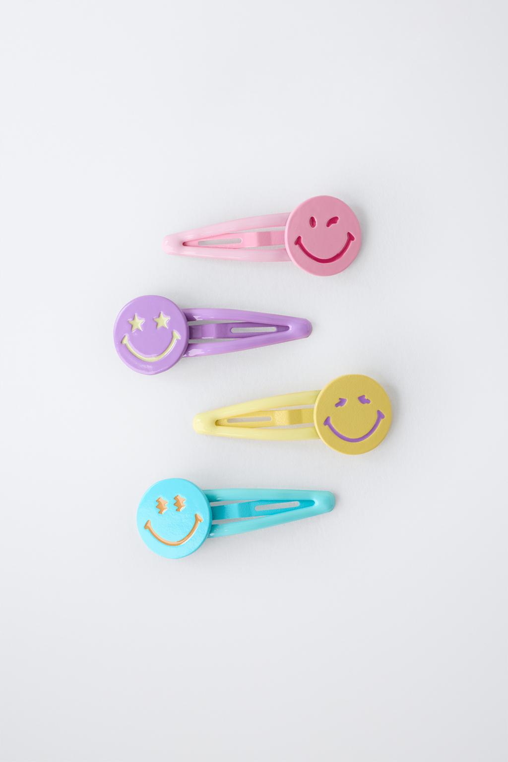 НАБОР ИЗ 4 ЗАКОЛОК ДЛЯ ВОЛОС SMILEYWORLD ®