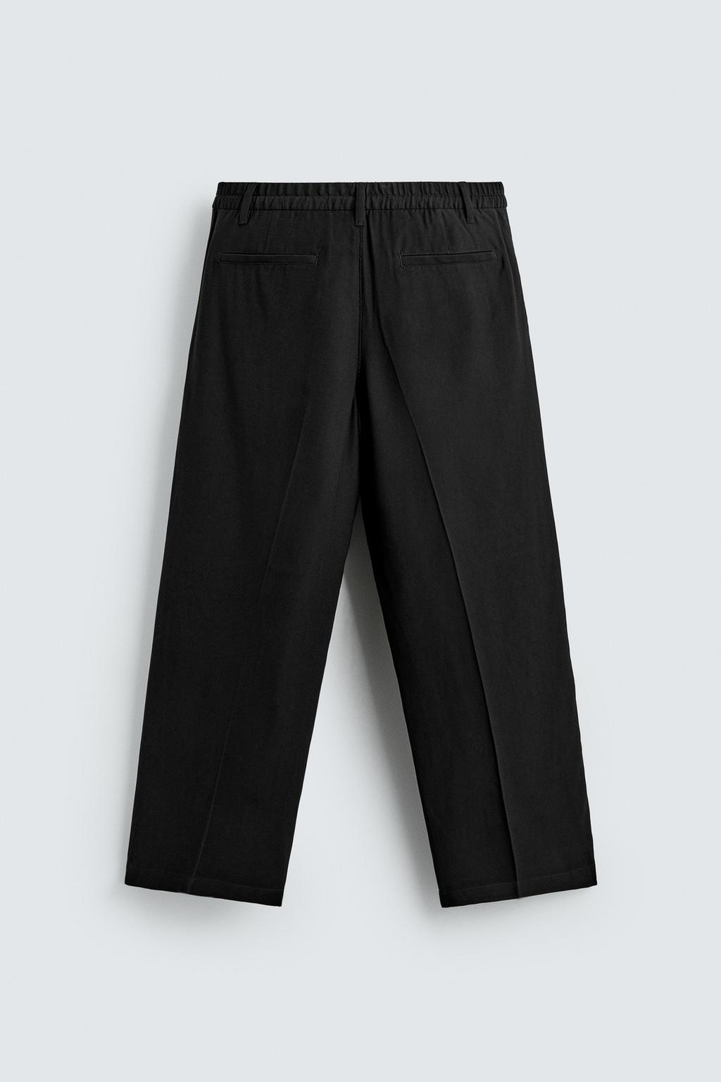 СТРУЯЩИЕСЯ БРЮКИ RELAXED FIT СО СКЛАДКАМИ