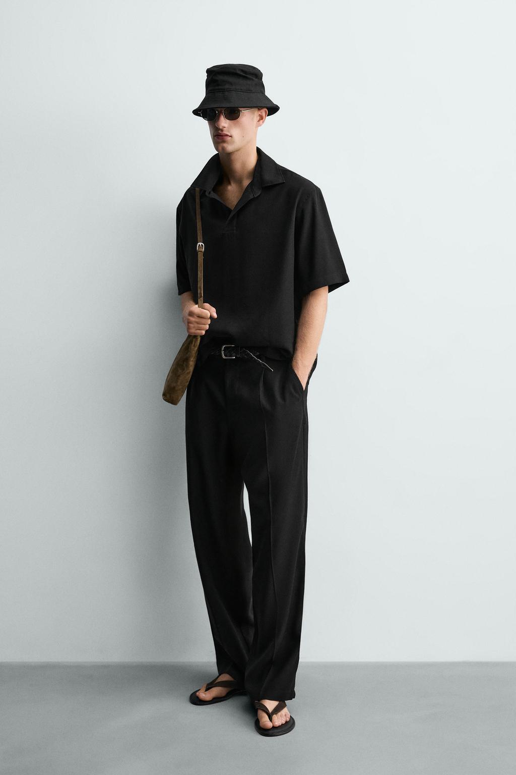 ПОЛО RELAXED FIT ИЗ СТРУЯЩЕЙСЯ ТКАНИ