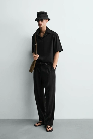 Поло Relaxed Fit из струящейся ткани- Заказать в России