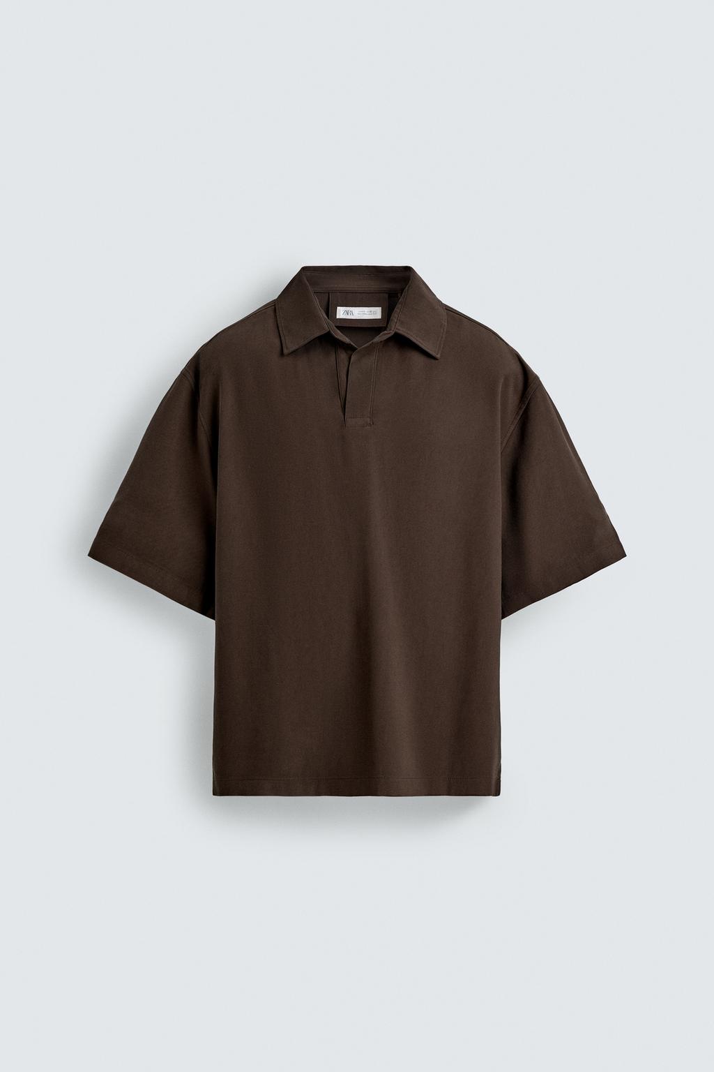 ПОЛО RELAXED FIT ИЗ СТРУЯЩЕЙСЯ ТКАНИ