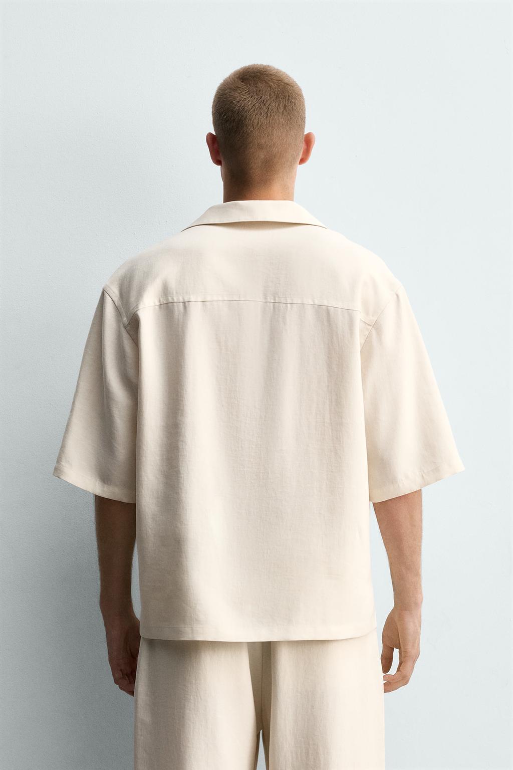 РУБАШКА RELAXED FIT ИЗ СТРУЯЩЕЙСЯ ТКАНИ