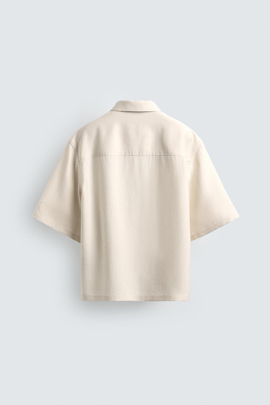 РУБАШКА RELAXED FIT ИЗ СТРУЯЩЕЙСЯ ТКАНИ
