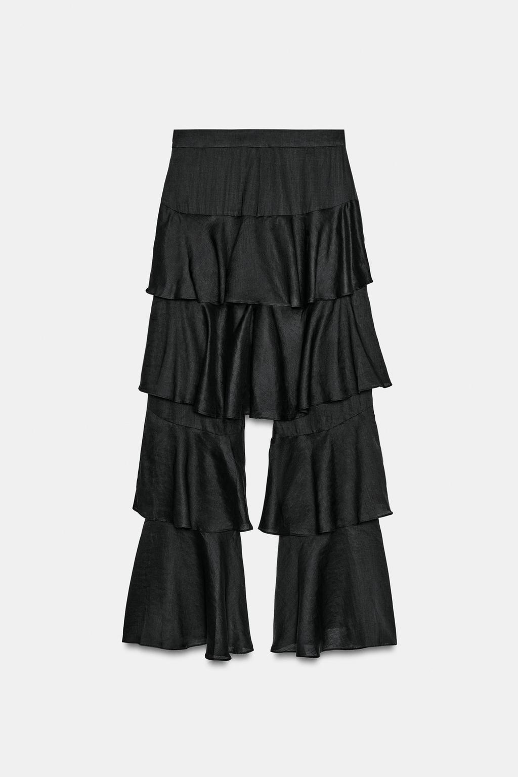 БРЮКИ С ВОЛАНАМИ И РАМИ — коллекция Zara «ZW»