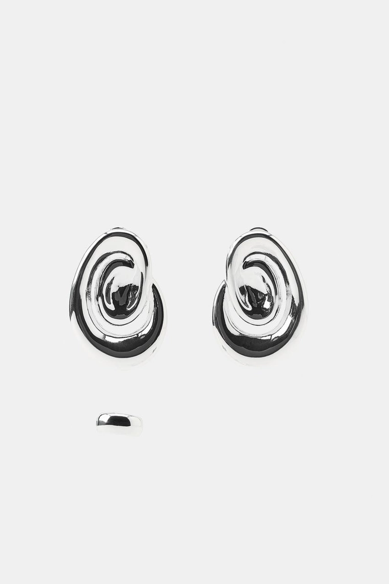 Набор серёжек oval ear cuff