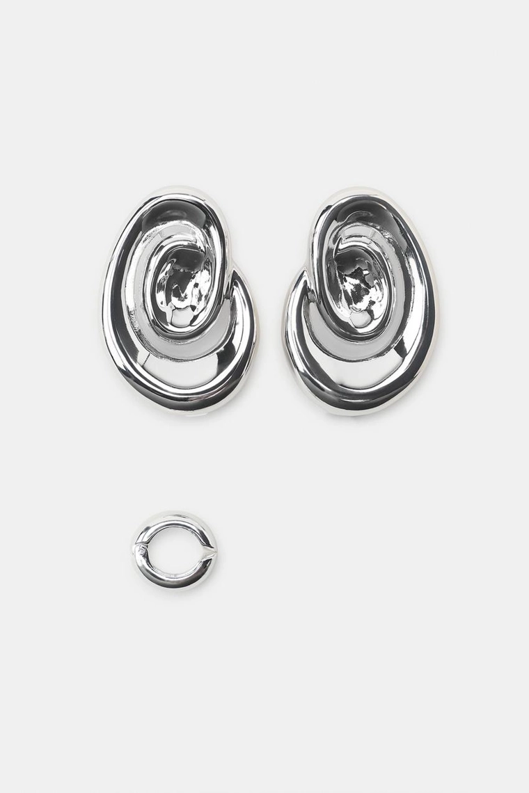 Набор серёжек oval ear cuff