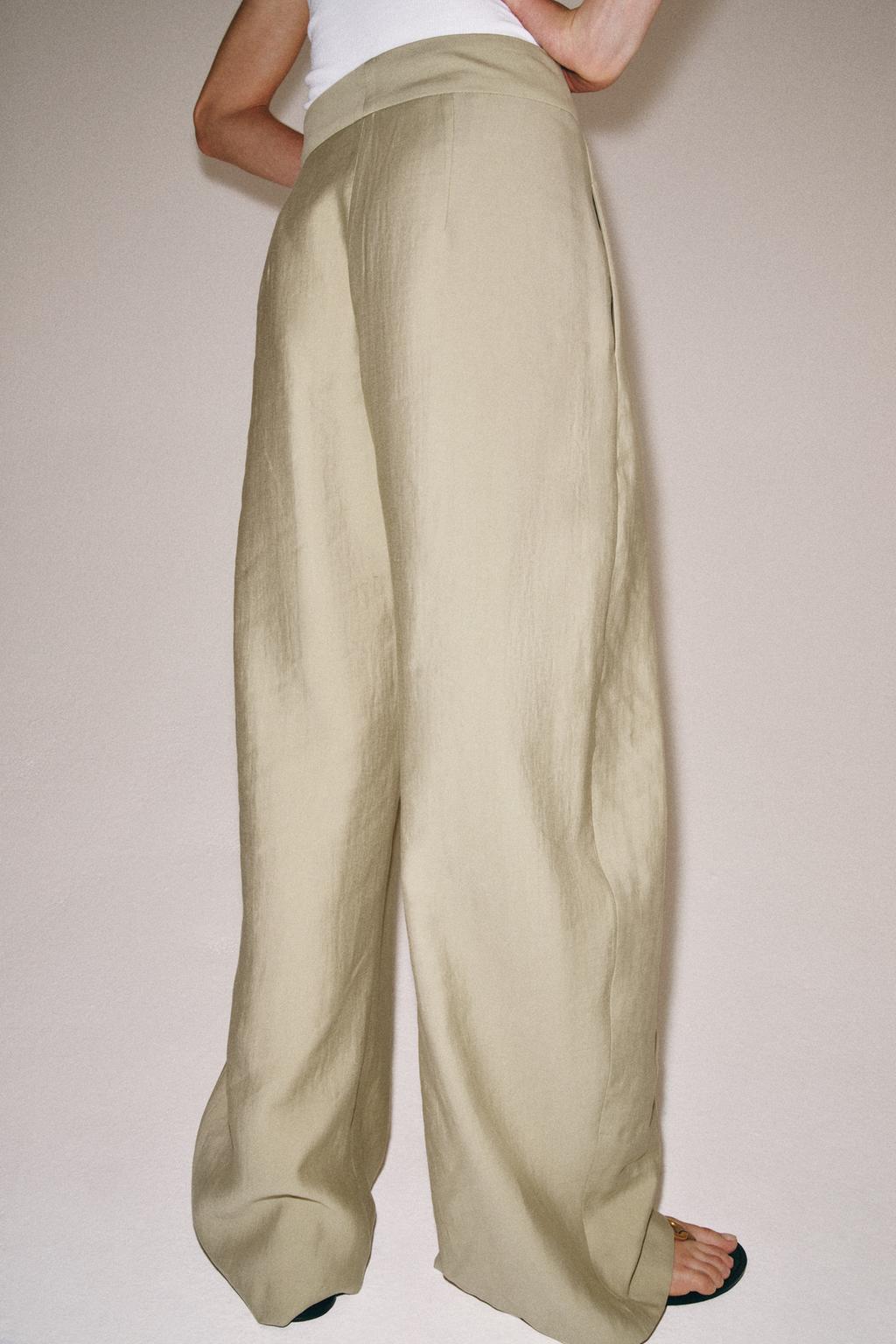 БРЮКИ WIDE-LEG С ЗАЩИПАМИ — ZW COLLECTION