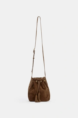 Купить Zara Мини-сумка из сжатой кожи