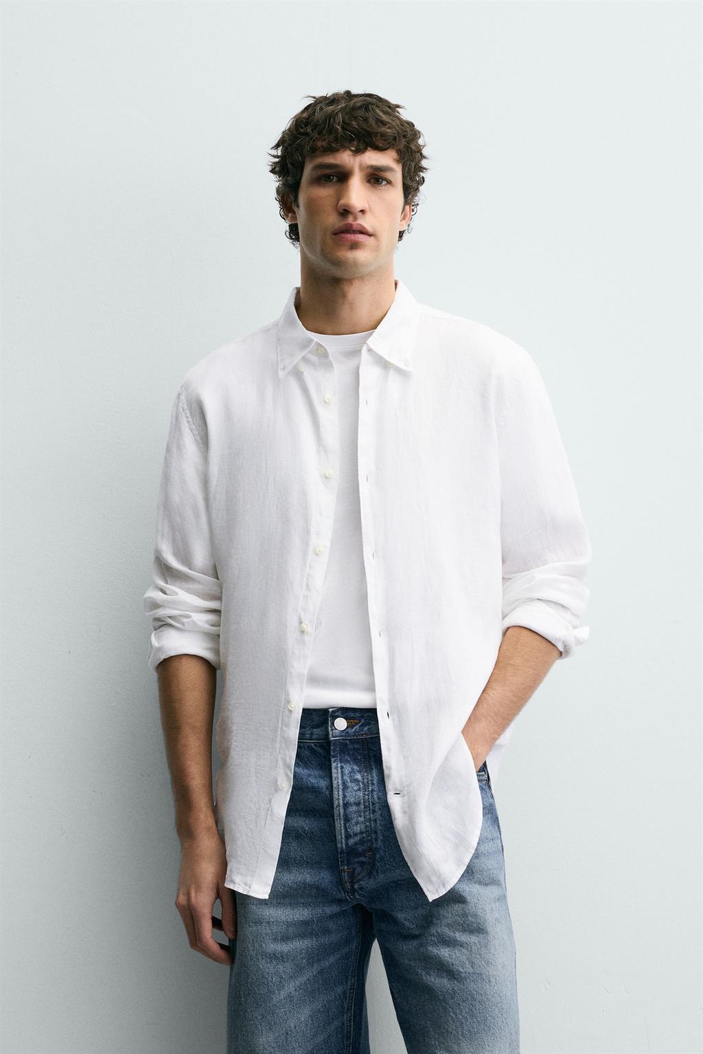 РУБАШКА REGULAR FIT ИЗ 100% ЛЬНА
