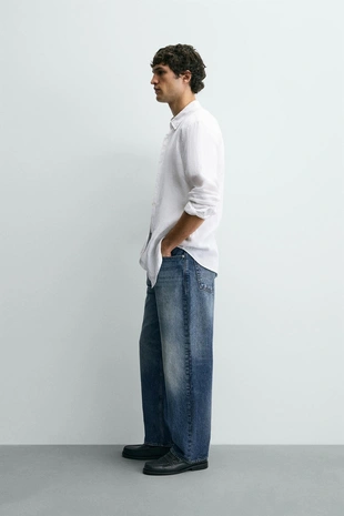 Рубашка Regular Fit из 100% льна