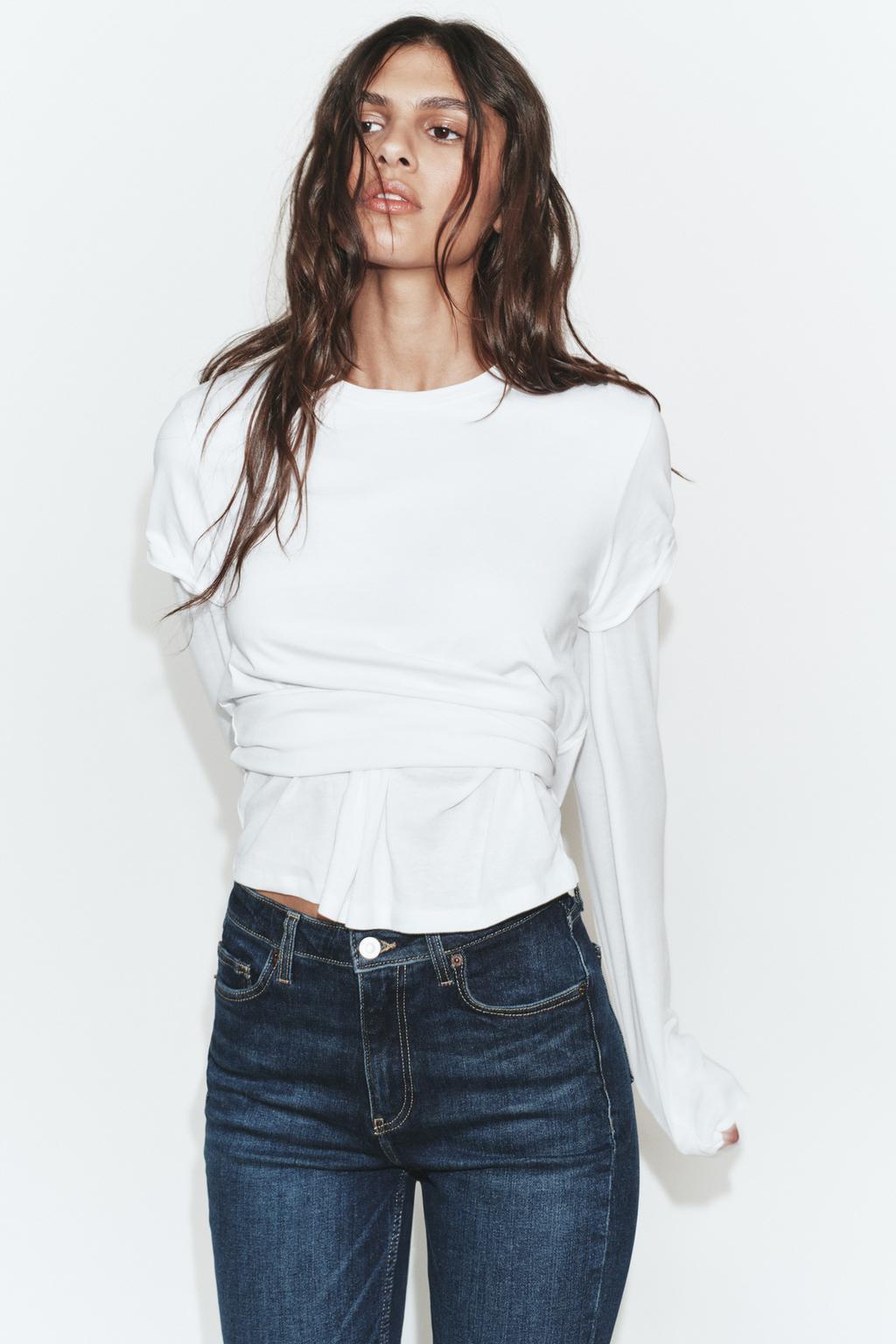 ДЖИНСЫ TRF CROPPED FLARE С ВЫСОКОЙ ПОСАДКОЙ